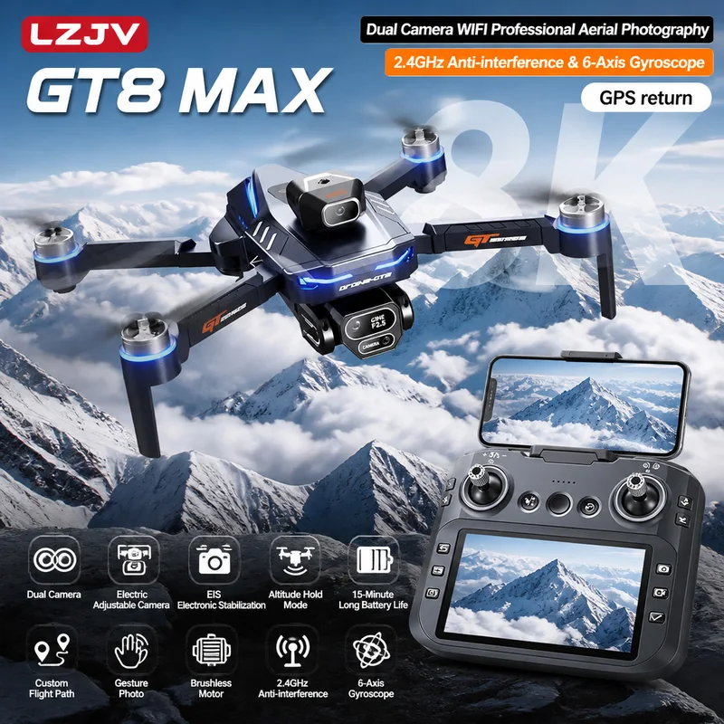 Drone Camera Night Vision - GT8 Max Faltbare Drohne 8K HD