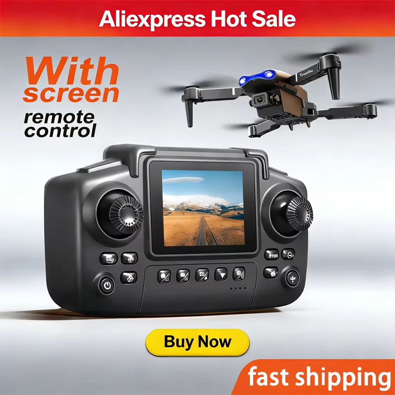 Drone Camera Wide Angle - 2026 Professionelle 6K-Weitwinkel-Drohne E88 mit Bildschirm,