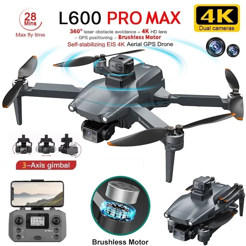 Drone Camera Night Vision - L600 PRO MAX GPS Drone Professionelle